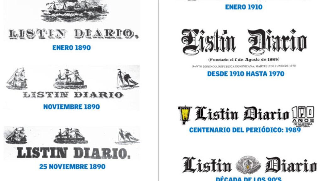 History of Listín Diario: The dean of Dominican journalism | 3 | Logos historicos del periódico Listín Diario