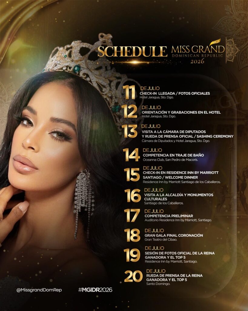 Santiago and Santo Domingo will be the venues for Miss Grand RD 2026 | De Último Minuto English