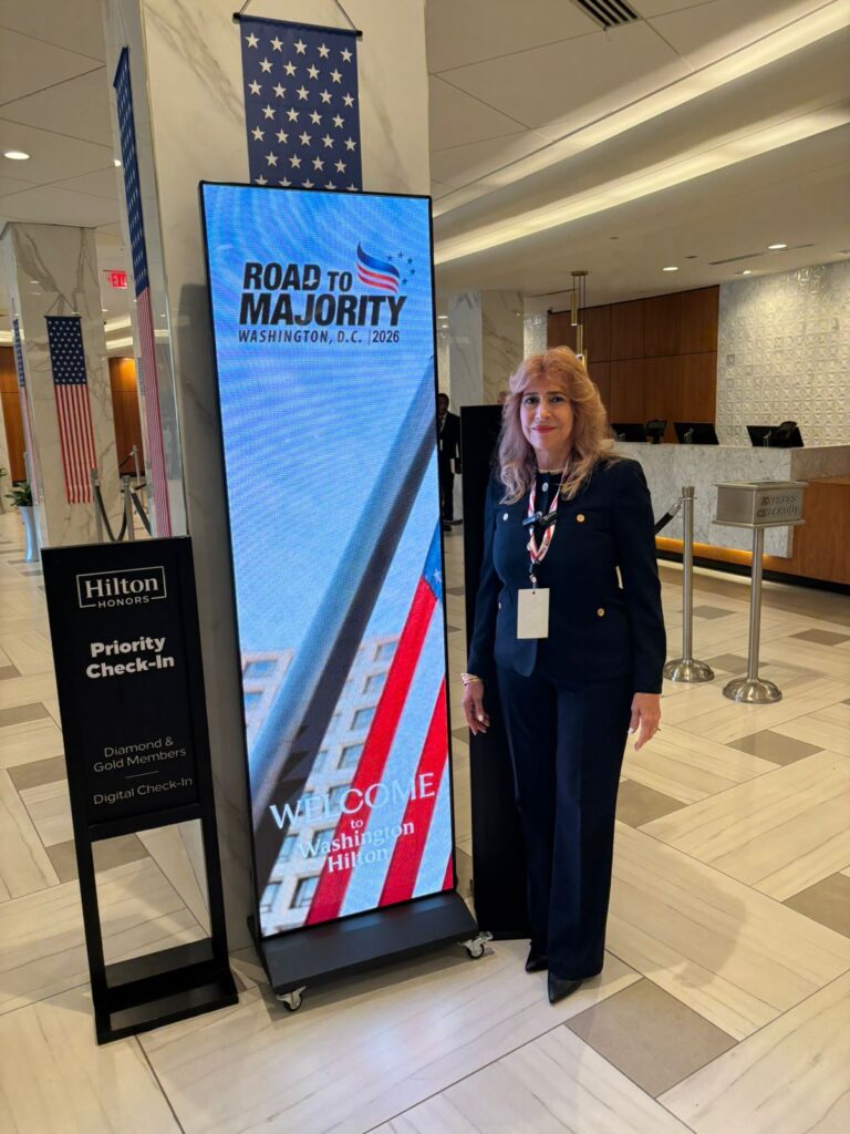 "Soraya Aquino participates in the Road to Majority alongside President Donald Trump and political and faith leaders in Washington D.C." | De Último Minuto English