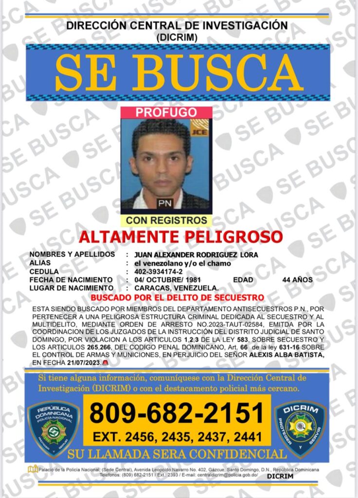 National Police activates search for eight fugitives wanted for various kidnapping cases | 2 | National Police activates search for eight fugitives wanted for various kidnapping cases | De Último Minuto English