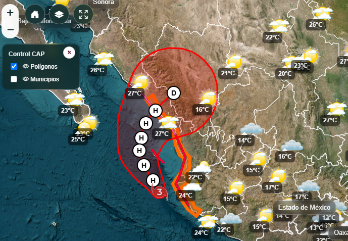 Hurricane Simon remains a category 3 off the coast of Mexico and threatens with rain and heavy surf | 1 | Hurricane Simon remains a category 3 off the coast of Mexico and threatens with rain and heavy surf | De Último Minuto English