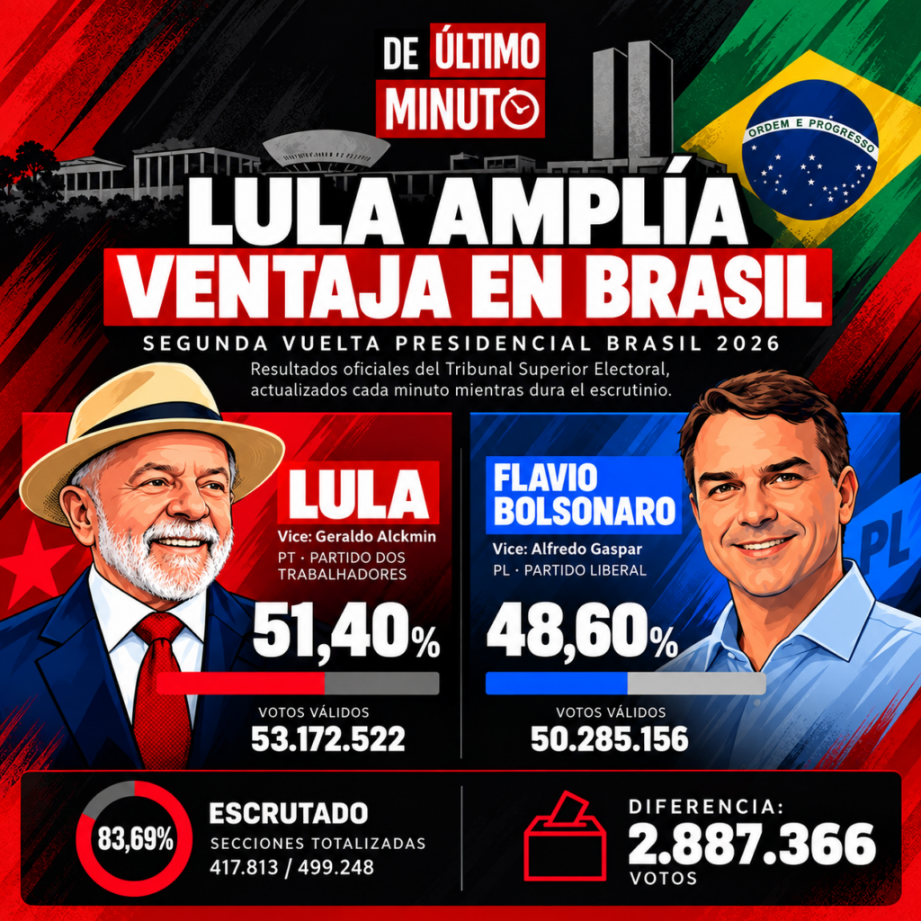 Lula extends lead to 2.8 percentage points over Flávio Bolsonaro in Brazil | 1 | Lula amplía ventaja a 2,8 puntos porcentuales sobre Flávio Bolsonaro en Brasil